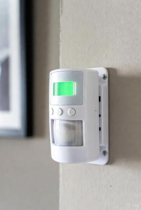 Intruder alarm system control panel siren sensors